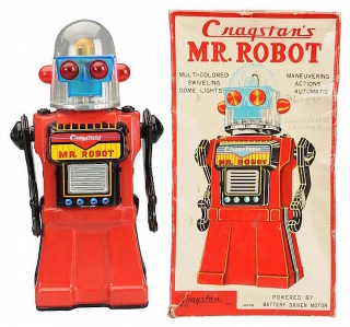 Illustration for article titled 7 Humanoid Toy Robots from the Original Space Age